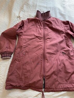 Vintage Plaid Wool Lined Rose Zip-Up Jacket small